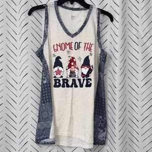 Cato Cream Graphic Gnome Tank Top